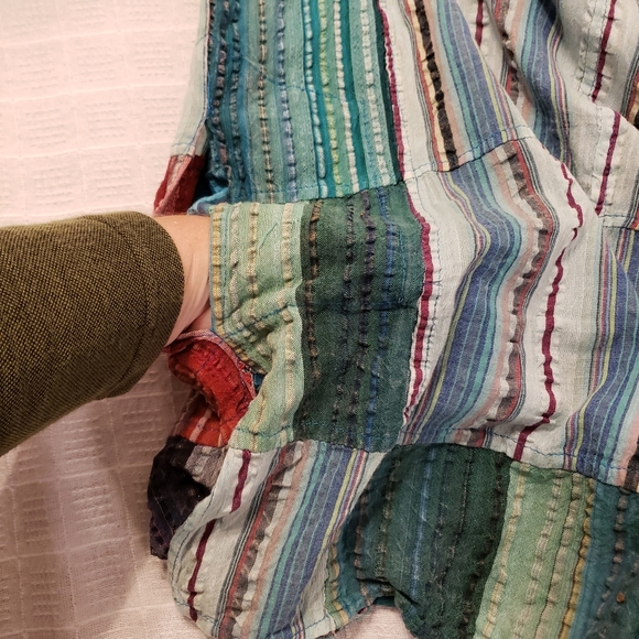 AGAN TRADERS madras patch colorful top - Picture 8 of 11